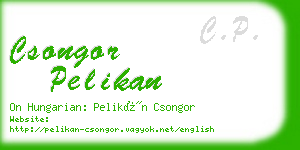 csongor pelikan business card